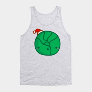 Festive Christmas Sprout - Kawaii Brussel Sprout Tank Top